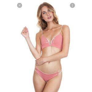 KOA Sunrise Reversible Bikini Swim Top Bahamas/Bare M NEW